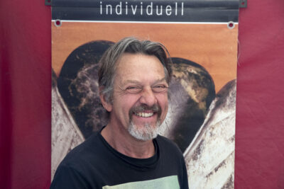 Harry Martin an seinem Stand
