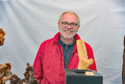 Manfred Stroh an seinem Stand
